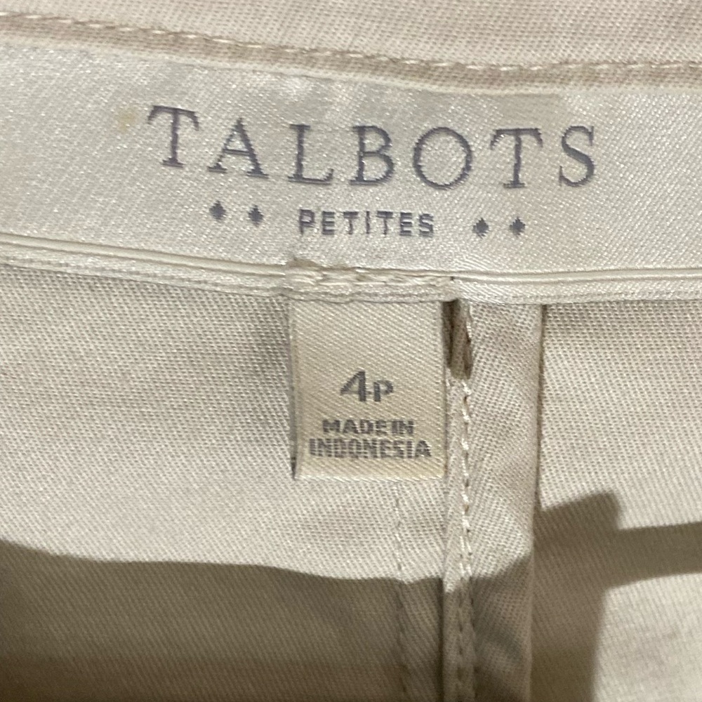 Talbots Beige Ruffle-Front Blazer Jacket - Picture 5 of 6